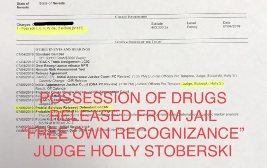 DRUG POSSESSION - “O.R.” RELEASE JUDGE HOLLY STOBERSKI