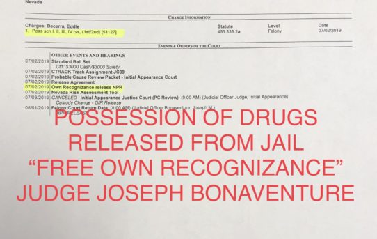 POSSESSION OF DRUGS - “O.R.” RELEASE JUDGE JOSEPH BONAVENTURE COURT