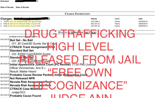 DRUG TRAFFICKING / HIGH LEVEL - “O.R.” RELEASE JUDGE ANN ZIMMERMAN