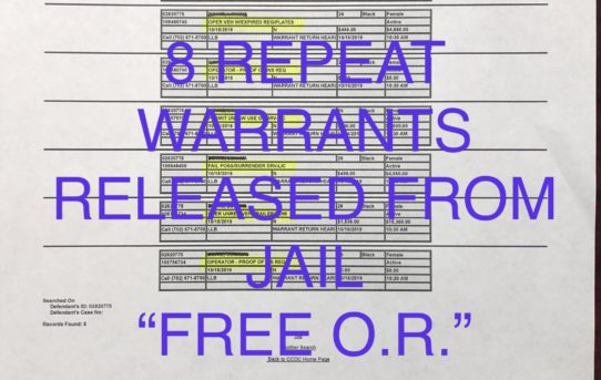 8 TRAFFIC REPEAT TRAFFIC WARRANTS - “O.R.” RELEASE
