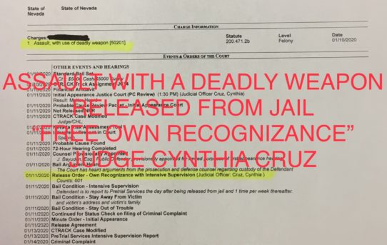ASSAULT WITH A DEADLY WEAPON - “O.R.” RELEASE JUDGE CYNTHIA CRUZ.
