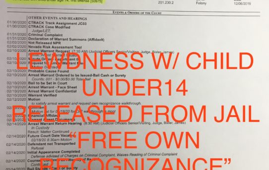 LEWDNESS WITH CHILD UNDER 14 - “O.R.” RELEASE JUDGE ROBERT WALSH